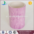 2015 Purple Vertical Stripes Ceramic 4pcs Bathroom Accessories Set